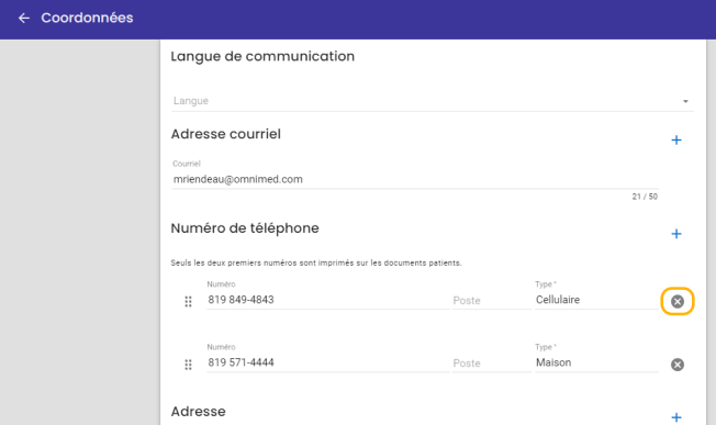 Exemple Sms Pour Prévenir Changement De Numéro Mettre à jour les coordonnées du patient
